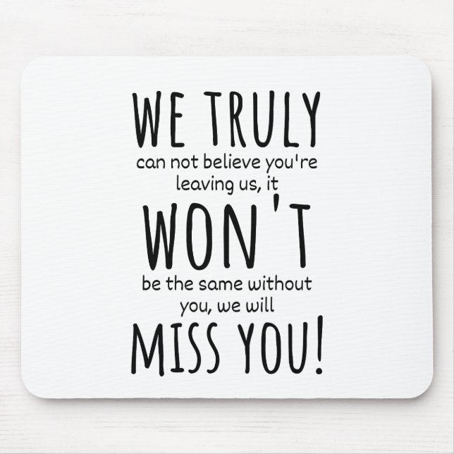 Mousepad colega de trabalho saindo para mulheres, colega de (Frente)