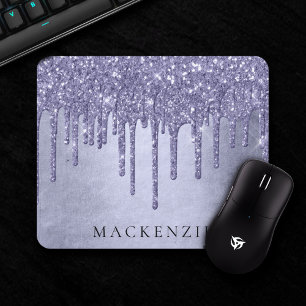 Mousepad Coletor Roxo Monograma de gelo Lavanda