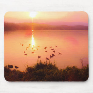 Mousepad Coletor solar rosa e pêssego