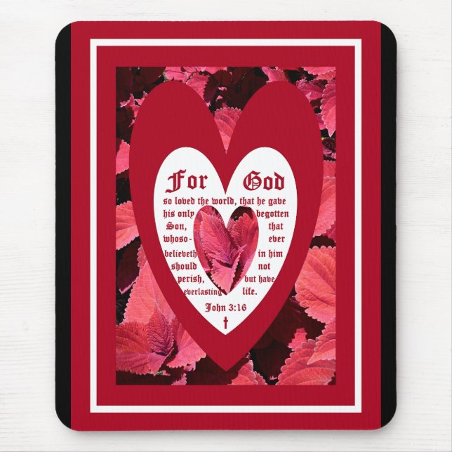 Mousepad Coleus Close com John 3:16 (Frente)