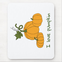 Mousepad Colheita de abóbora laranja Romântica Fofa