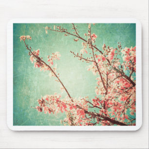Mousepad Colheita elegante vestida de madeira e flor de cer