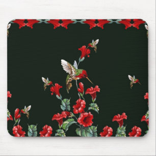 Mousepad Colibris e rosas