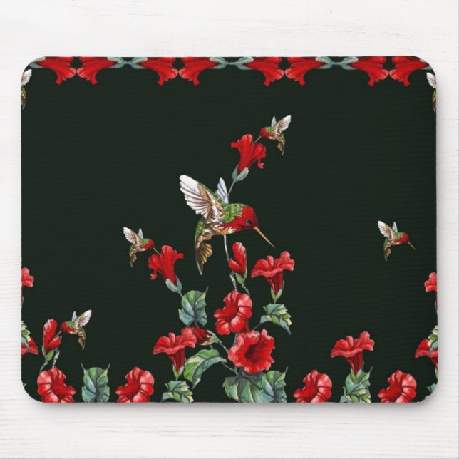 Mousepad Colibris e rosas (Frente)