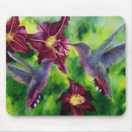 Mousepad Colibris e tapete do rato de Lillies