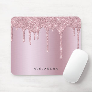 Mousepad Colírio de ouro rosa-rosa-na moda elegante