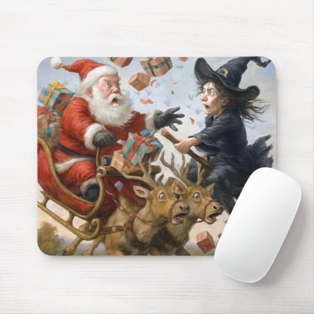 Mousepad Colisão de Natal e Halloween no ar do Médio (Com mouse)
