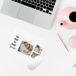 Mousepad Collage Casal Foto e citação romântica