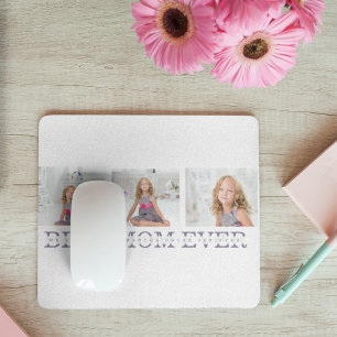 Mousepad Collage Foto Roxa Melhor Mãe Já Presente