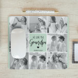 Mousepad Collage Photo Best Grandpa Ever Pastel Mint Gift<br><div class="desc">Esta bela foto de colagem é a maneira perfeita de expressar seu amor pelo seu avô. Apresentando a mensagem sentida "Nós te amamos, vovô" em letras elegantes contra um fundo pastel de menta, esta peça captura o calor e afeto que você sente pelo seu avô. O design de colagem permite...</div>