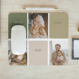 Mousepad Collage Photo Modern Best Pai Alguma Vez Gift