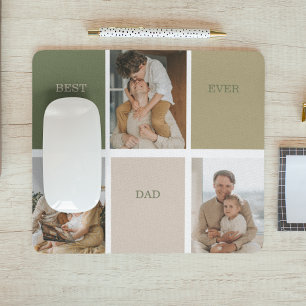 Mousepad Collage Photo Modern Best Pai Alguma Vez Gift