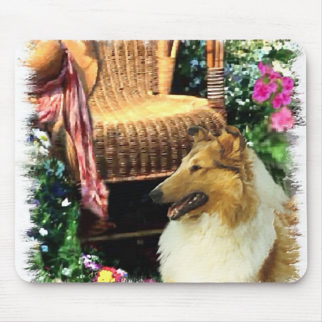 Mousepad Collie Art Gifts Rough Sable (Frente)