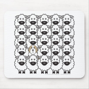 Mousepad Collie farpado nos carneiros