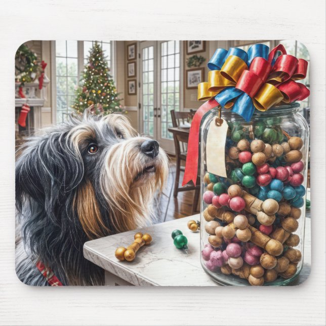 Mousepad Collie Implorada Olhando Para Tratamentos De Cães (Frente)