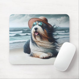 Mousepad Collie, na praia