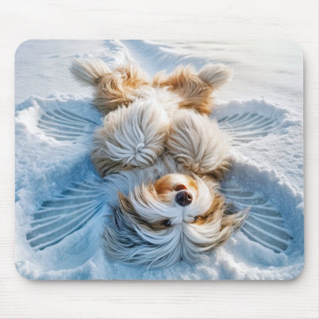 Mousepad Collie Snow Angel (Frente)