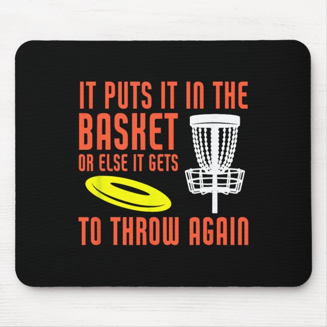 Mousepad Coloca No Cesto Disc Golf Divertido Disc Golf (Frente)