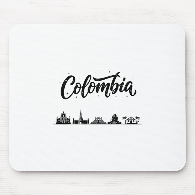 Mousepad Colombia Skyline Travel Vacation Outfits  (Frente)