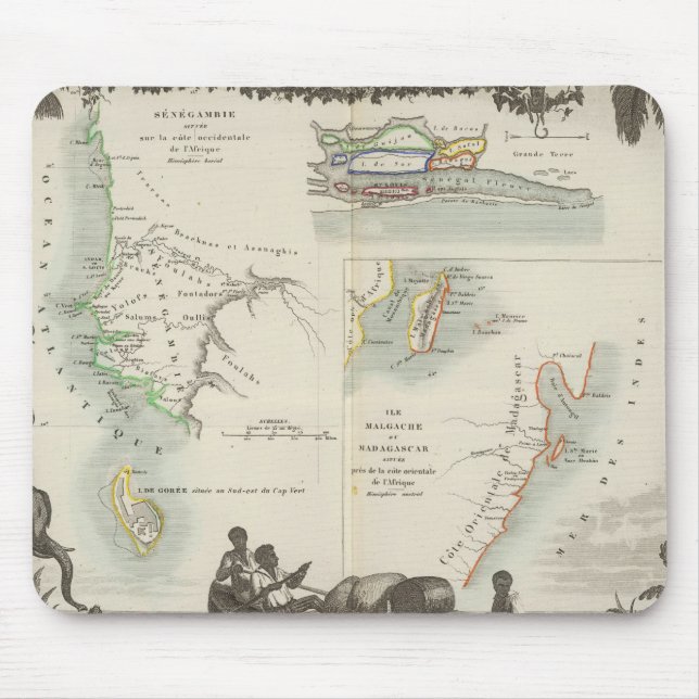 Mousepad Colônias Francesas na África (Frente)