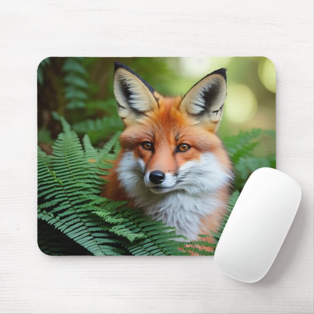 Mousepad Coloque A Raposa Laranja No Mouse (Com mouse)