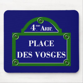 Mousepad Coloque DES Vosges, sinal de rua de Paris
