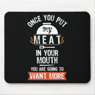 Mousepad Coloque Minha Carne Em Seu Churrasco Engraçado De
