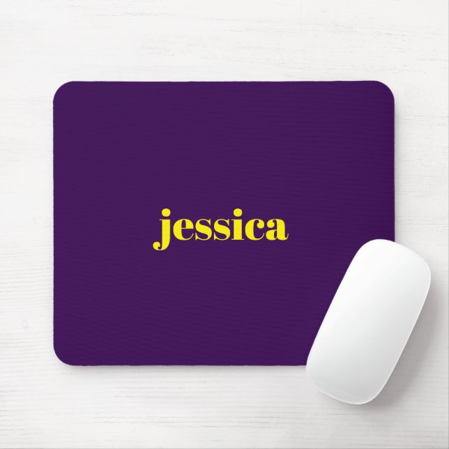 Mousepad Color block minimalist custom name  (Com mouse)