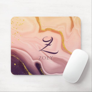 Mousepad Coloração de Água com Violeta Violeta Rosa, Person