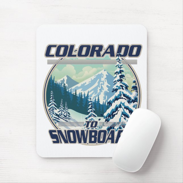 Mousepad Colorado Para Esquiar na Neve (Com mouse)