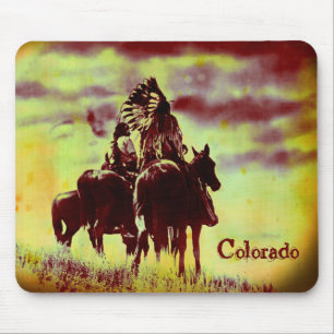 Mousepad Colorado Vintage Cheyenne Warriors em Horseback