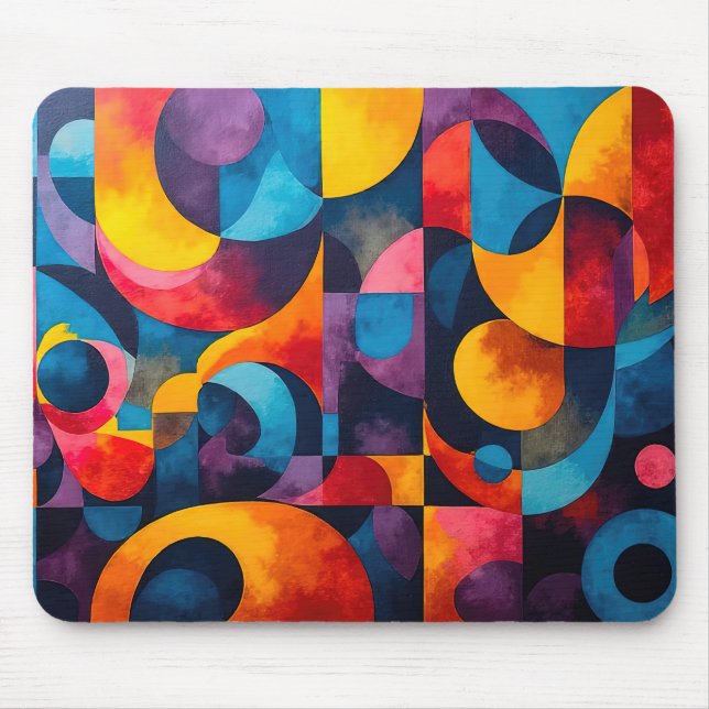 Mousepad Colorcubo 6 Mouse Colorido Cubismo (Frente)