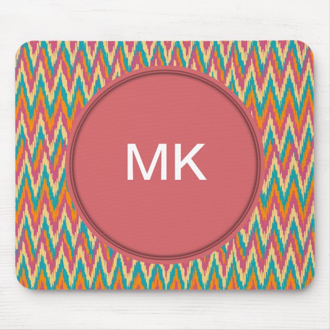 Mousepad Colores de Especiarias de Design do iKat Zigzag (Frente)