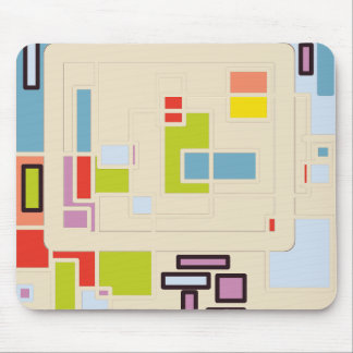 Mousepad Colorful Abstract Geometric Rectangle Pattern Art