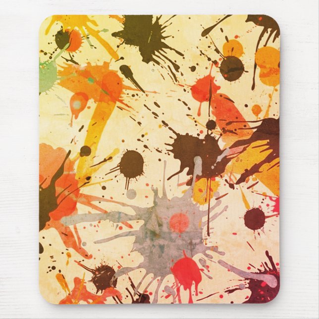Mousepad Colorful Abstract Watercolor Splatter  (Frente)