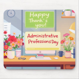Mousepad Colorful Admin Appreciation Desk Illustration