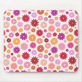 Mousepad Colorful Blooms Pattern
