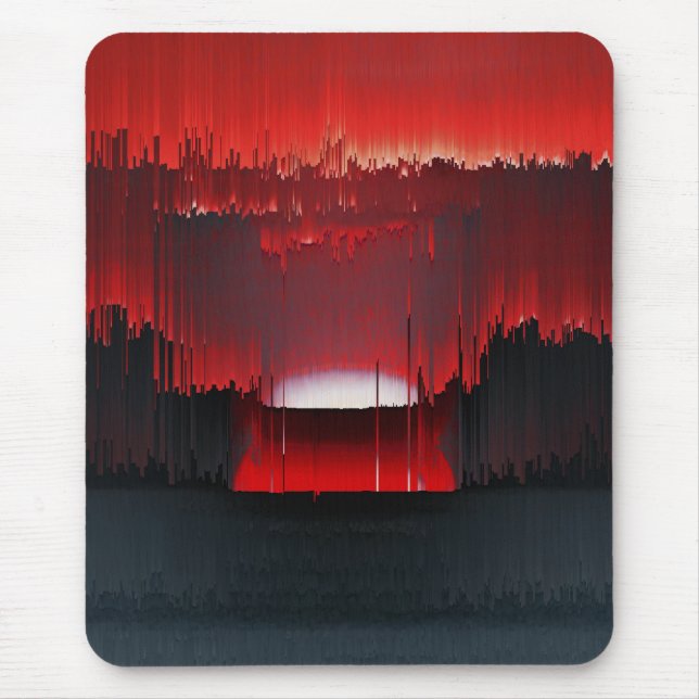 Mousepad Colorful Digital Sunset Glitch (Frente)