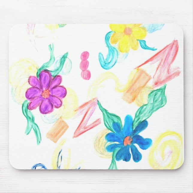 Mousepad Colorful Floral Abstraction (Frente)