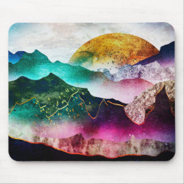 Mousepad Colorful Gemstone Mountains