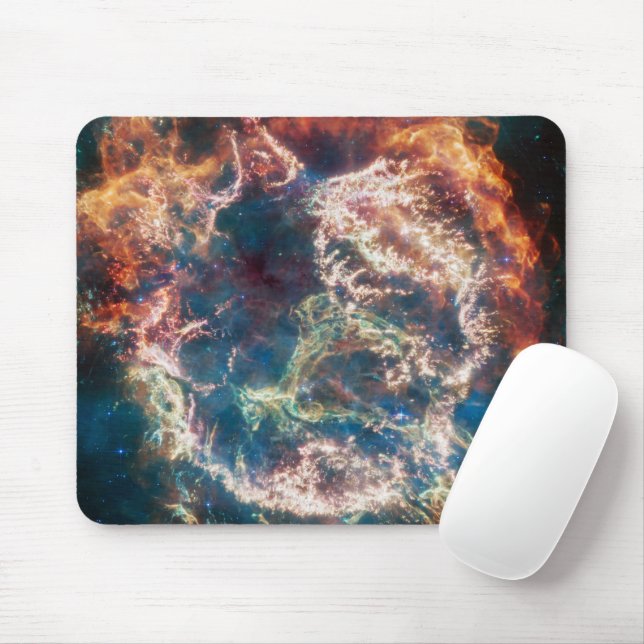 Mousepad Colorida Cassiopeia A | Supernova | JWST (Com mouse)