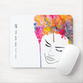 Mousepad Colorida de cabelos esmerilados