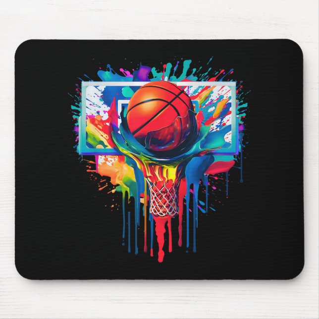 Mousepad Colorida Drill Ball Hoop Slam Dunk Dripp (Frente)