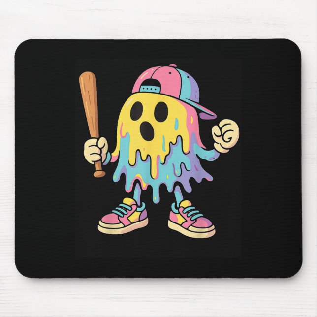 Mousepad Colorida Ghost Baseball Spoball Colorida com Disco (Frente)