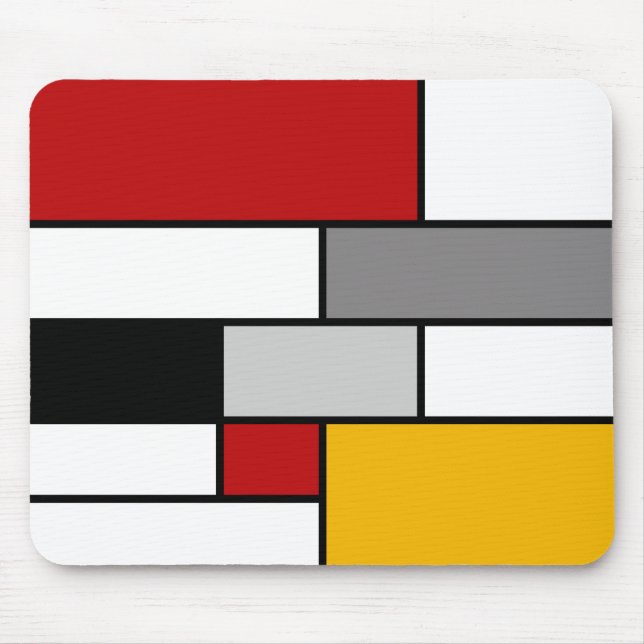 Mousepad Colorida inspiração Mondrian (Frente)