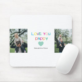 Mousepad Colorida "Love You Pai" - Presente Divertido e Cor