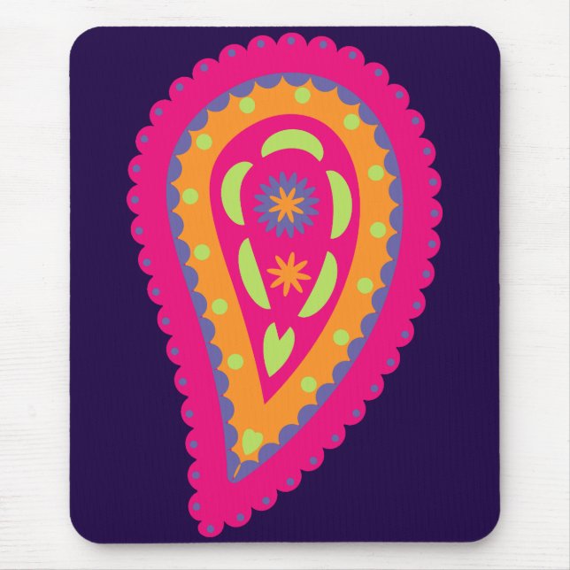 Mousepad Colorida Paisley (Frente)