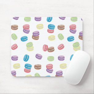 Mousepad Colorida Pastel Watercolor Macarons Franceses