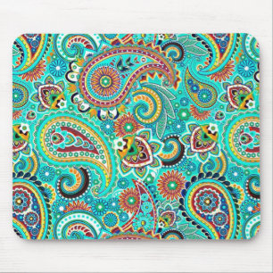 Mousepad Colorida Retro Paisley