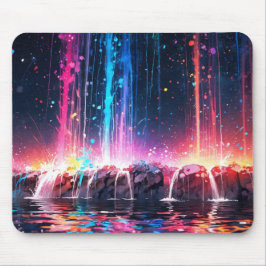 Mousepad Coloridas cachoeiras em uma paisagem mágica